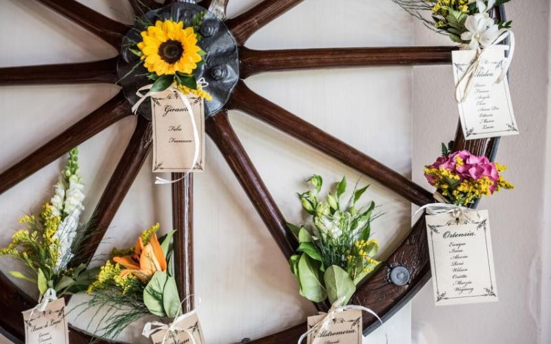 Composizioni floreali e Tableau de Mariage personalizzati